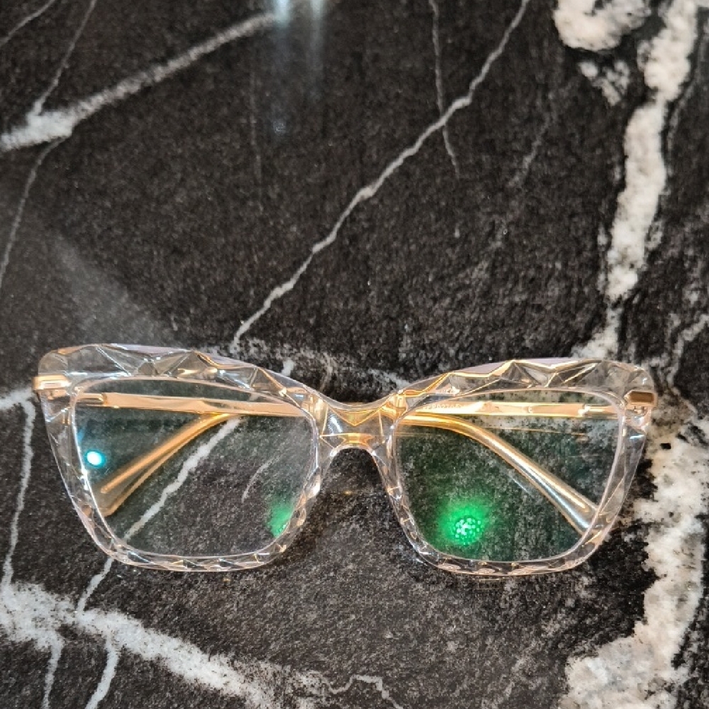 Crystal Clear Geometric Prescription glasses +2.50 single vision